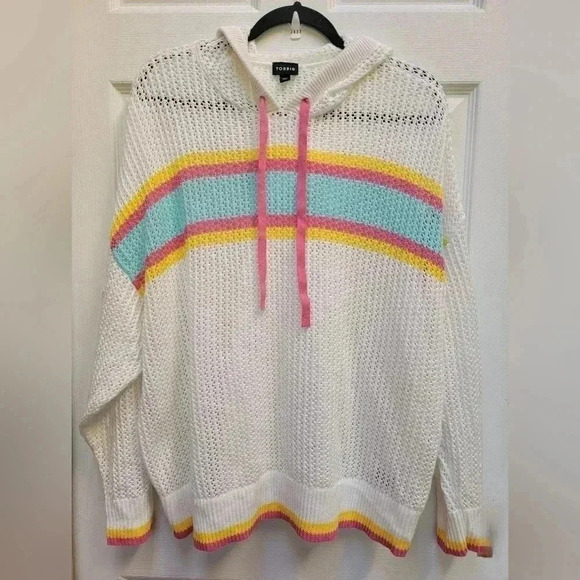 Torrid Pointelle Boxy Knit See Through Hoodie Plus Size 2x - Picture 1 of 3